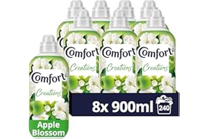 Comfort Creations Apple Blossom Fabric Conditioner with Stay Fresh technology for 100 days of freshness + fragrance* 8x 900 ml (240 washes)