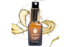 ACEMELIA Aceite de Camelia Bio 100% Natural|10ml|Hidratante y Nutritivo para Rostro,Cabello y Cuerpo|Propiedades Antioxidantes y Rejuvenecedoras|Aceite seco de Absorción inmediata|Extraído en frío en Galicia