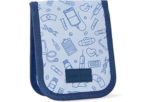 Nurse is Love Pochette Infirmiere pour Blouse Instruments - Pochette Aide Soignante Personnalisé | Infirmiere Accessoires. Espace pour Ciseaux Infirmier. Cadeau Infirmiere | Matériau Imperméable