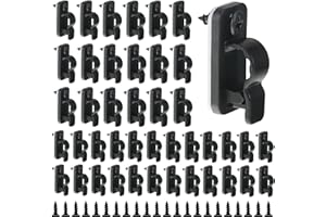 Nilioyul 60 Pcs Hooks for Garden Lights, Tring Light Hooks, Outdoor String Light Clips, Weatherproof Cable Hangers, Hanging Outdoor String Lights for Christmas Patio and Fence Decoration