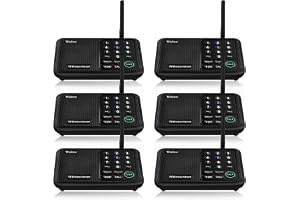 Wuloo Intercoms trådlös för hem 5 280 fotintervall 10 kanaler 3 kod, trådlöst intercom-system för hem hus företag kontor, rum
