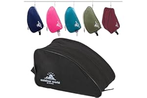 OUTDOOR WORLD BE ACTIVE Outdoor World Premium Sac à Bottes – Résistant à l'eau à Large Ouverture zippée Unisexe – Sac de Rangement pour Chaussures pour randonnée, Marche, Football, Rugby, Chaussures de Golf (Noir)