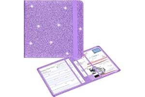 wisdompro Porta documenti di immatricolazione e assicurazione per auto, in pelle sintetica di alta qualità, organizer per documenti, patente di guida, chiavi di contatto