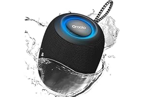 oraolo Cassa Bluetooth Portatili con Luci RGB, Speaker Bluetooth 5.3, Altoparlante Portatile, 30 Ore, Impermeabile IPX7,Speaker da Esterno per Doccia, Viaggi, Sport, Feste, Ciclismo