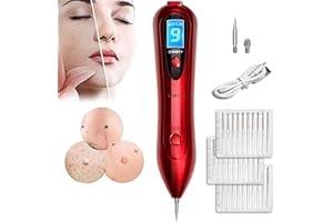 LARALA Skin Tags Removal Pen Mole Removal Pen, 9 Strengths, FDA Approved Electric Removal Pen for Moles, Warts, Tattoos and Age Spots on Face, Hands and Body (Red)