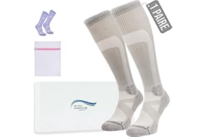 360 RELIEF Bas de Contention Homme - Chaussettes de Contention Femme Pour Salle de Sport, Haltérophilie, Course à Pied - Bas de Contention Légers et Respirants Avec Sac à linge