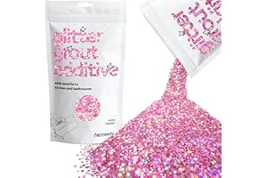 Hemway rosa rosa holográfica del brillo de la pintura aditivo extra gruesos 1/24" 1 mm para emulsión pinturas al agua - Interior y exterior de pared, de techo, de madera, barniz - 100 g / 3,5 oz