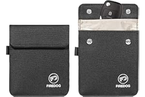 FIREDOG 2 Pack Faraday Pouch for Car Keys, Key Signal Blocking Bag, Fits Most Keyfobs, Anti Theft Car Protection,Keyless Entry Fob Signal Blocking Bag (Black)
