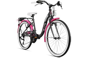 ‎BERGSTEIGER Bergsteiger Atlantis 20, 24 Zoll Kinderfahrrad, geeignet für 6,7, 8, 9, 10, 11 Jahre, StVZO, Schaltung, Mädchen-Fahrrad mit Dynamo-Licht