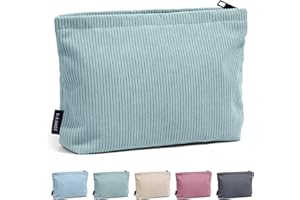 Kleine Kosmetiktasche für Frauen MAANGE Kleine Make up Tasche Tragbare Schminktasche Cord Vielseitige Reise Make up Tasche Zipper Pouch für Geldbörse (Grün)