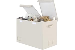 GRANNY SAYS Toys Storage Organiser, Pack of 1 Soft Toy Storage Box Large, Kids' Toy Chests & Boxes, Childrens Toy Storage Box with Lid, Toy Box Storage for Girls Boys to Organise Nursery, Light Brown