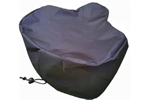 LU2000 Oversized Extra Large UV Protective Waterproof Bike Saddle Cover, Wide Bicycle Seat Rain Cover with Draw String, Memory Foam Bike Cushion Cover - 12" x 14"