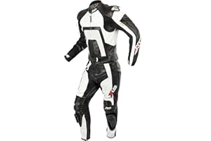 ‎XLS XLS Lederkombi Herren Zweiteiler Schwarz Weiß Echtleder zweiteilige Motorradkombi (52)