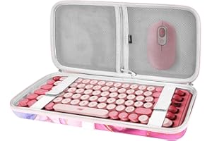 GEEKRIA Étui pour Clavier 75% à 80%, Sac de Transport Rigide pour Clavier Portable sans Fil 84 Touches, Compatible avec Keychron K2, Logitech Pop mécanique, Mini Clavier sans Fil mécanique MX