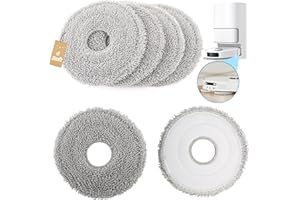 RongZy 4Pcs Panni per Mocio per Dreame L10 Ultra/L20 L30 L40 L50 Ultra Spazzole a Disco per Dreame X30 X40 X50 Ultra Panni Mop di Ricambio Robot Aspirapolvere Accessori(XX)
