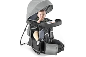 besrey Zaino Porta Bambino 3 IN 1 Innovativo Vassoio da Viaggio, Zaino Porta bambino Montagna, Zainetto Autonomo Staccabile