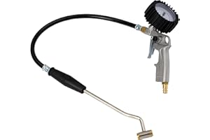 HVG Reifenfüller 0-10 bar / 145 psi mit Tankstellenstecker, Manometer Güteklasse 1.6