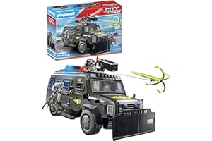 PLAYMOBIL 71144 City Action unità Speciale, Veicolo blindato,Elegante Fuoristrada delle Forze Speciali con luci e Suoni, Giocattolo per Bambini dai 5 Anni in su