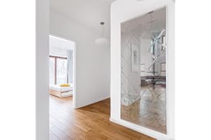 Badspiegeldesign - Quadratische Spiegelfliesen I Einfach zu verlegen I Ästhetisches Design I Facettenschliff I Universell einsetzbar I 30 x 30 cm I 4 Stück