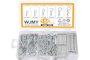 WJMY Split Pins Cotter Pin R Clip Assortment Kit Retaining Spring Hitch (150 Pcs)