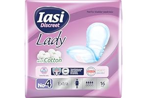 IASI Discreet Lady Damenbinden für Blasenschwäche, leicht und moderat, Größe Extra, 16 Stück