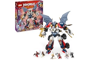 LEGO Ninjago Le Robot Ultra Combo de Zane - Jeu de Construction 4-en-1 avec Voiture, Avion, Dragon et 6 minifigurines - Idée Cadeau pour garçons et Filles dès 9 Ans Amateurs de la série TV 71834