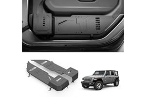 SHEAM Metal Front Door Pocket Storage Box with Cup Holder Compatible with 2018-2024 Jeep Wrangler JL 2/4 Door 4XE Gladiator JT, Door Side Insert Organizer Box Interior Accessories - 2PCS