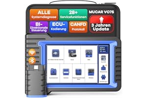 ‎MUCAR OBD2 Diagnosegerät, MUCAR VO7S Diagnosegerät Auto Mit Vollständige Systemdiagnose & 28+ Servicefunktionen, Auto Diagnosegerät Für BI Direktionale Steuerung/ECU-Kodierung/Unterstützt CANFD-Protokoll