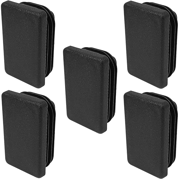 Tappi Di Chiusura Rettangolari Per Tubi - 12 Pezzi Nero, 30x10mm, Per Gambe Mobili E Sedie
