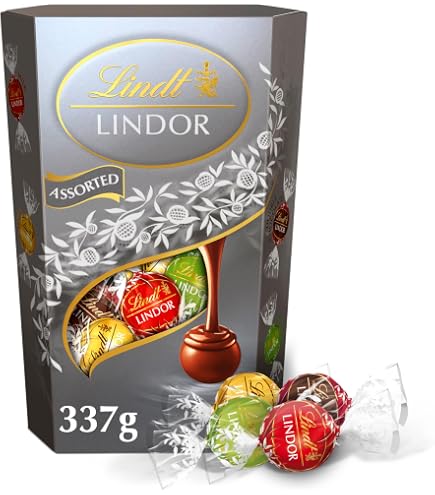 Lindt Lindor Assorted Cornet Chocolate with Melting Filling, 600