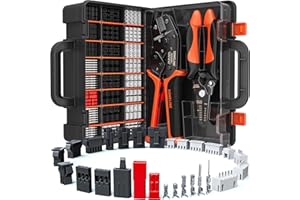 SOMELINE Zestaw szczypiec do zaciskania, zestaw wtyczek JST-XH SM SYP 2,5 mm/Dupont 2,54 mm, 27 rodzajów, szczypce do zaciskania 0,05-0,5 mm² (AWG 30-20) do Dupont, seria JST, VH 3,96 mm