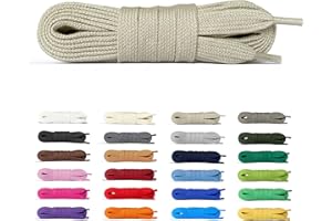 LACETER Lacci Piatte per Scarpe da Ginnastica, Sneakers e Stivali - Resistenti e Duraturi, Larghezza 8mm - Disponibili in Diverse Lunghezze e Colori per Uomo, Donna e Bambini