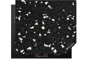 KitchenYeah© Coperchio Piano Cottura 59x52 cm Cucina Copri Fornelli Tappetino Induzione Antiscivolo Piastra Protezione Terrazzo - Nero - Grigio - Bianco