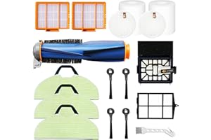 AVAENZO Ersatzteile für Shark AV2610WA RV2610WA Matrix Plus 2-in-1 Roboter-Staubsauger, 1 Hauptbürste, 2 Filter, 3 Wischpads, 4 Seitenbürsten, 1 Vorfilter, 1 Filter, 1 Vormotor-Schaum- und Filzfilter