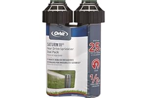 Orbit 55469 - Aspersor Saturn III de Medio Alcance, con Boquilla preinstalada, 5.50 x 11 x 17 cm, Color Negro y Verde