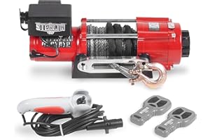 STEALTH WINCHES Stealth 4500lb 12v Wireless Recovery Budget Electric Winch - Powerful Wound Motor - Full Steel Gearing - Heavy Duty Solenoid, Mounting Plate, Wireless Remotes - User-Friendly - Synthetic Rope