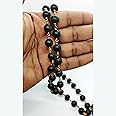 Riyashree Karungali Malai | karungali malai Copper | 100% Natural Pure Karungali Ebony Wood | Karungali Malai Original 10mm | கருங்காலி மாலை | Natural Black Ebony Wood 54 Beads