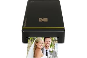 Kodak Photo Printer Mini WiFi - Impresora fotográfica (Impresión por sublimación, Cian, Magenta, Amarillo, 16,7 M, MicroUSB), negro