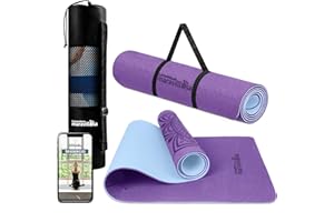 LA MENTE ES MARAVILLOSA - Tappetino per Yoga, Pilates, Fitness o Altri Sport, Tappetino Antiscivolo in TPE con Borsa a Tracolla, Tappetino da Allenamento 183 x 61 cm