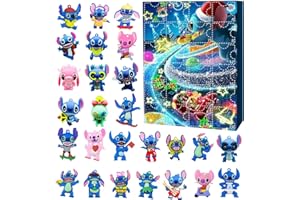 BOSSETY Stitch Calendrier de l'avent 2024, Super𝐌-𝐚𝐫𝐢𝐨 Calendrier de l'avent de Noël 2024,Calendrier de l'avent 𝐇𝐞𝐥𝐥𝐨-𝐊𝐢𝐭𝐭𝐲 Cadeau Surprise pour Les Filles, Les Garçons (Stitch B)