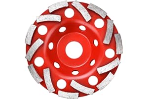 HATANSE Diamant Schleiftopf 125 mm x 22,23 mm Diamantschleiftopf Schleifteller Doppelreihig Topfschleifer Schleifscheibe für Beton, Naturstein, Fliesenkleber, Granit, Mauerwerk