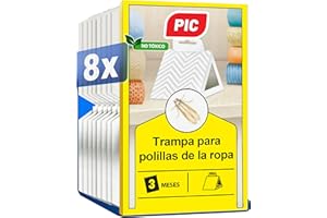 PIC Trampa para polillas de la Ropa - Remedio contra Las polillas de la Ropa, Adecuado para la protección de Toda la Ropa en el Armario