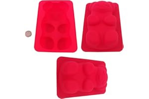 ROYAL HOUSEWARE 3 stampi in silicone a forma di orsacchiotto gigante a forma di orsetti in gomma per il pane, leib per la cottura fai da te, per il cioccolato, per cubetti di ghiaccio, cioccolatini, cupcake, biscotti, torte, decorazioni e forme rettangolari