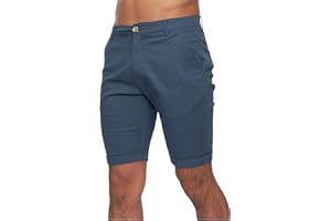 Kandor Męskie szorty - chinosy dla mężczyzn z kieszeniami, rozciągliwa bawełna, eleganckie męskie chinosy do kolan, dopasowane półspodnie na lato, wakacje, golf, do pracy, na spacery