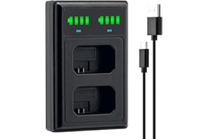 Marveleese Ladegerät für Akku NP-FW50 (USB Dual) - kompatibel mit Sony ZV-E10 ILCE Alpha 6000 6100 6300 6400 6500 A33 A35 A37 A55 | 7 7II 7R 7RII 7S II III | DSC RX10 | NEX usw