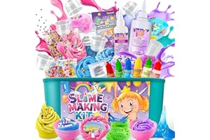 YOPINSAND DIY Slime Kit, Slime Making Kit for Girls, Butter & Cloud Slime with Add-ins, Foam Balls, Charms, Glitters, Party Favors Gift Toys for Kids 3-12