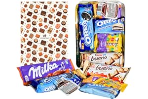 IMPERIAL COAST Chocolates originales para regalar I Bandeja de chocolates I Cartón reciclable I Milka, Kinder, Nutella, Toblerone, Lacasitos, Oreo | Regalo para Parejas, Cumpleaños, Fiestas, San Valentín y sorpresas
