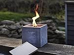Beske-Betonfeuer mit 'Dauerdocht' | Größe 17x17x17 | Wiederbefüllbare Gartenfackel | 'Unendliche' Brenndauer durch...