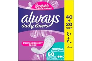 Always Liners Comfort Protect Normal, 60 | Stay fresh throughout your day with Always Daily Liners offering a great combination of comfort and protection