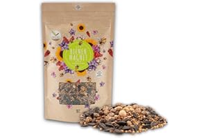 HAPPYSEED 200 g de graines de prairie colorées pour un pâturage fleuri pour les abeilles - Graines de fleurs sauvages multicolores & riches en nectar pour abeilles & papillons (ebook GRATUIT inclus)